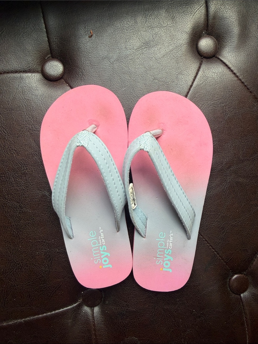 Carter's Ombre Pink and Gray Kids Flip Flops
